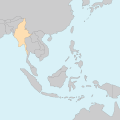 미얀마의 지도