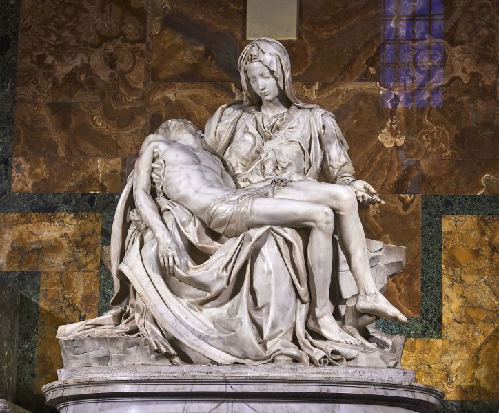 파일:Michelangelo's Pietà, St Peter's Basilica (1498–99).jpg
